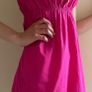Women's  Fuchsia Strapless Elegant Top with gold buttons Image 8