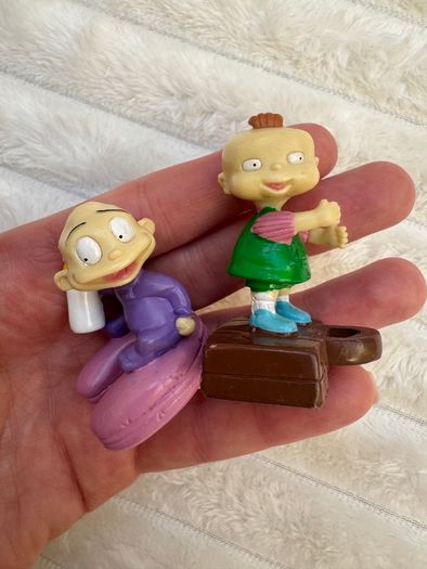 2001 Phil and Dil DeVille approx. 2" Weetos Cereal EUROPE PVC Action Figure Rugrats Used Please see photos