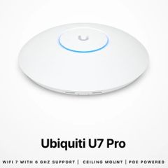 Ubiquiti UniFi U7-Pro Tri-Band WiFi 7 Ceiling Mountable PoE+ Access Point