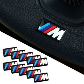 10pcs For BMW M tec sport wheel badge m3 m5 m6 emblem sticker 19 x 11mm 3D logo
