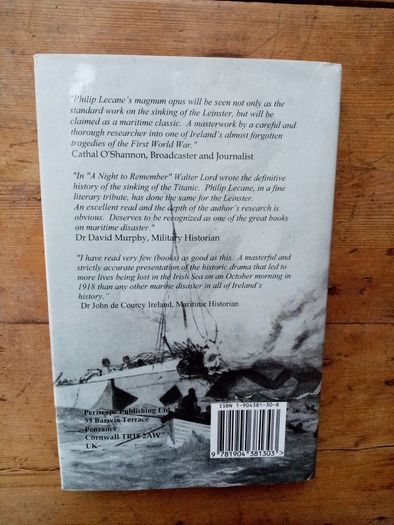 Torpedoed The R.M.S. Leinster Disaster (Signed Copy) - Philip Lecane - Irish Maritime History Book - WW1 History Book