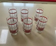 Coca Cola Frosted Glasses Set American
