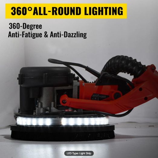 Drywall Sander - Wall Sander with Vacuum & LED Light