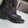 MARCO TOZZI black leather python print pointed ankle boots Sz 41 (Fit 7.5-8UK) - Rrp 115 (New) Image 2