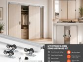 6ft Double Sliding Door Hardware Kit Aluminium Track System