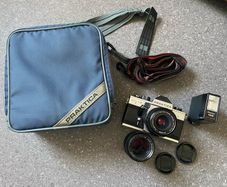 Practica MTL 5 B 35mm Film Camera with Two Carl Zeiss Jena Lenses
