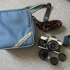 Practica MTL 5 B 35mm Film Camera with Two Carl Zeiss Jena Lenses