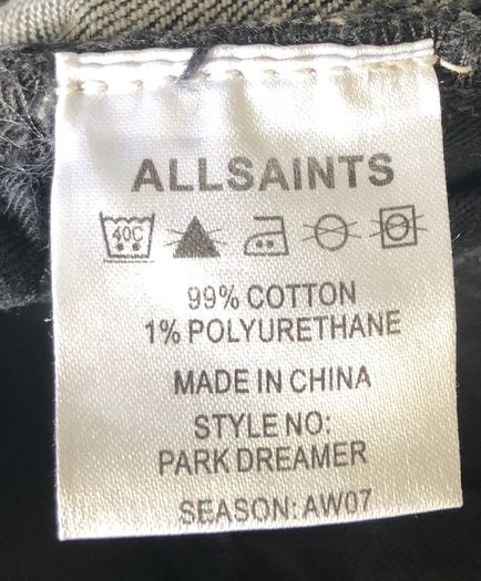 All Saints black distressed jeans