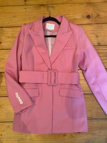 Retro Miss Sixty pink belted blazer. Size L/ 40 / 12