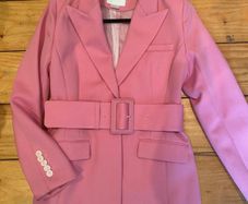 Retro Miss Sixty pink belted blazer. Size L/ 40 / 12