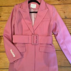 Retro Miss Sixty pink belted blazer. Size L/ 40 / 12