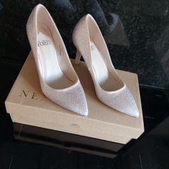 FAITH high heel blush sparkle stilettos from Next size UK 4