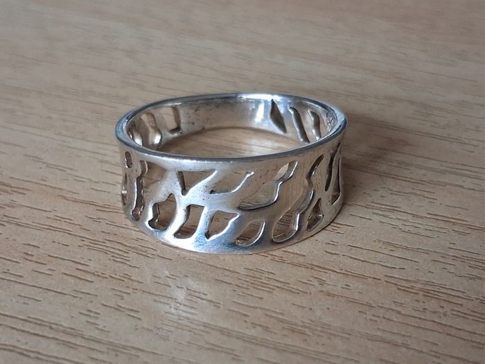 Silver ring size P