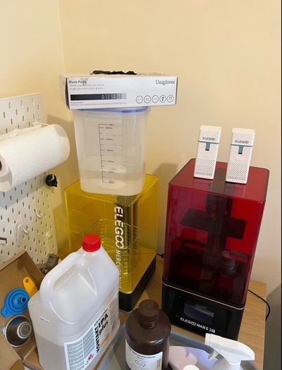 Resin 3D printing Kit - Elegoo Mars 2 pro / With curing station, resin and accessories