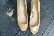 Vince Camino size 40 open toe nude wedge heels