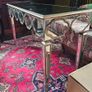 Chrome and glass mirrored table Image 3