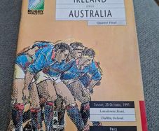 Ireland v Australia 1991 World Cup Rugby Quarter Final programme
