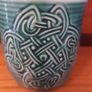 Lovely Vintage Retro 70's Jade Green Ceramic Lidded Mustard Pot or Conserve Pot made by St. Michael's House in Dublin Image 2