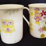 Pair of china owl mugs Image 2
