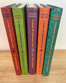 A Series of Unfortunate Events Books 1-5 By Lemony Snicket