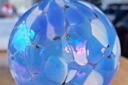 Decorative coloured glass hanging ornament