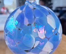 Decorative coloured glass hanging ornament