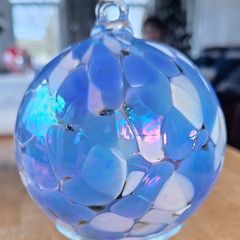 Decorative coloured glass hanging ornament