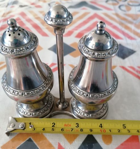 Vintage Silver Plated Salt and Pepper Set