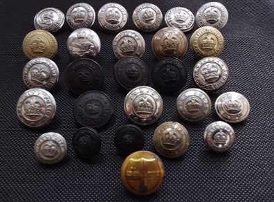 Police Buttons Vintage (27) - Mostly King's Crown