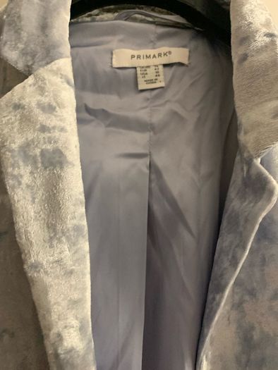 Silver crushed velvet blazer
