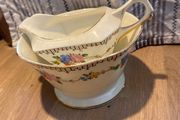 Vintage China Sugar Bowl &amp; Cream Jug
