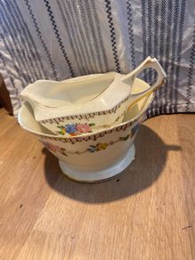 Vintage China Sugar Bowl & Cream Jug