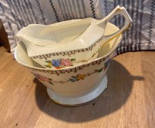 Vintage China Sugar Bowl & Cream Jug