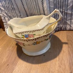 Vintage China Sugar Bowl & Cream Jug