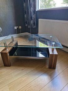 Glass coffee table
