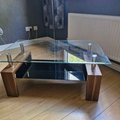Glass coffee table