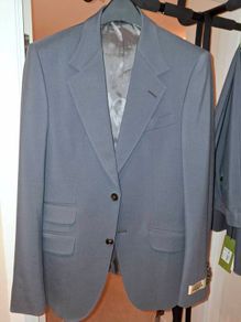Gucci Gabardine Single Breasted Grey Wool Gents