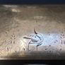 Vintage Antique Brass Embossed Art Deco BoxWood Lines Trinket Money Cigarette Box Image 8