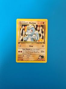 Giovanni's Machop 1st Edition Pokemon Card from Gym Challenge