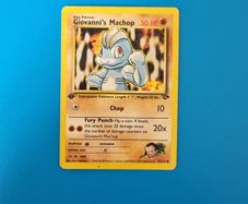 Giovanni's Machop 1st Edition Pokemon Card from Gym Challenge