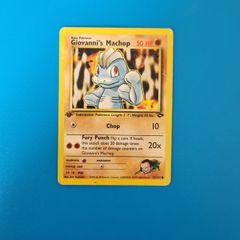 Giovanni's Machop 1st Edition Pokemon Card from Gym Challenge
