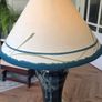 Louis Mulcahy Large Handmade Lamp and Hand-painted Shade, Navy/Green Image 2