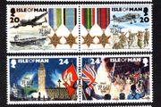 1995 Isle of Man 50th Anniversary of End of Second World War (VE Day) Commemorative Stamps Mint Never Hinged (MNH)