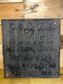 Authentic Pre 1920 Irish Railway Sign
