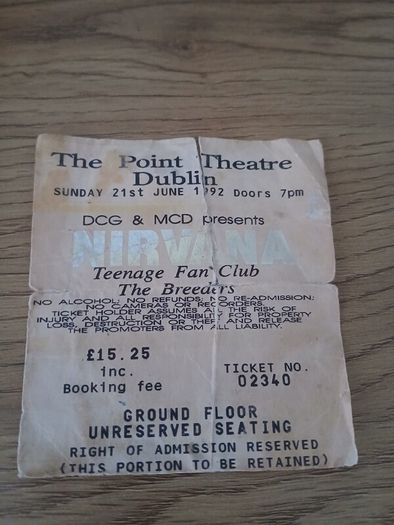 Nirvana ticket stub