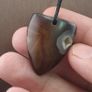 Vintage Natrual Eyes Crystalize Agate Bead Amulet Pendant Image 3