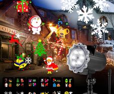 Christmas Projector Lights Outdoor, B-right Moving Xmas Snowflake Projector with 12 HD Slides Christmas Decorations IP65 Waterproof Projection Lights for New Year Gift Easter Party Birthday (FREE POSTAGE)