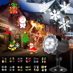 Christmas Projector Lights Outdoor, B-right Moving Xmas Snowflake Projector with 12 HD Slides Christmas Decorations IP65 Waterproof Projection Lights for New Year Gift Easter Party Birthday (FREE POSTAGE)