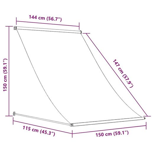 Retractable Awning 1.5 x 1.5m