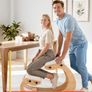 Ergonomic Kneeling Chair, Wooden Posture Knee Chair with Adjustable Thick Foam Cushions & Solid Wood Frame, Adjustable Height Image 3
